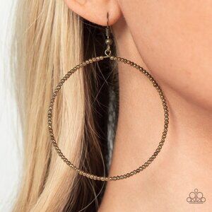 Paparazzi Jewelry Accessories - Basically Beaded - Brass Earrings - Vintage